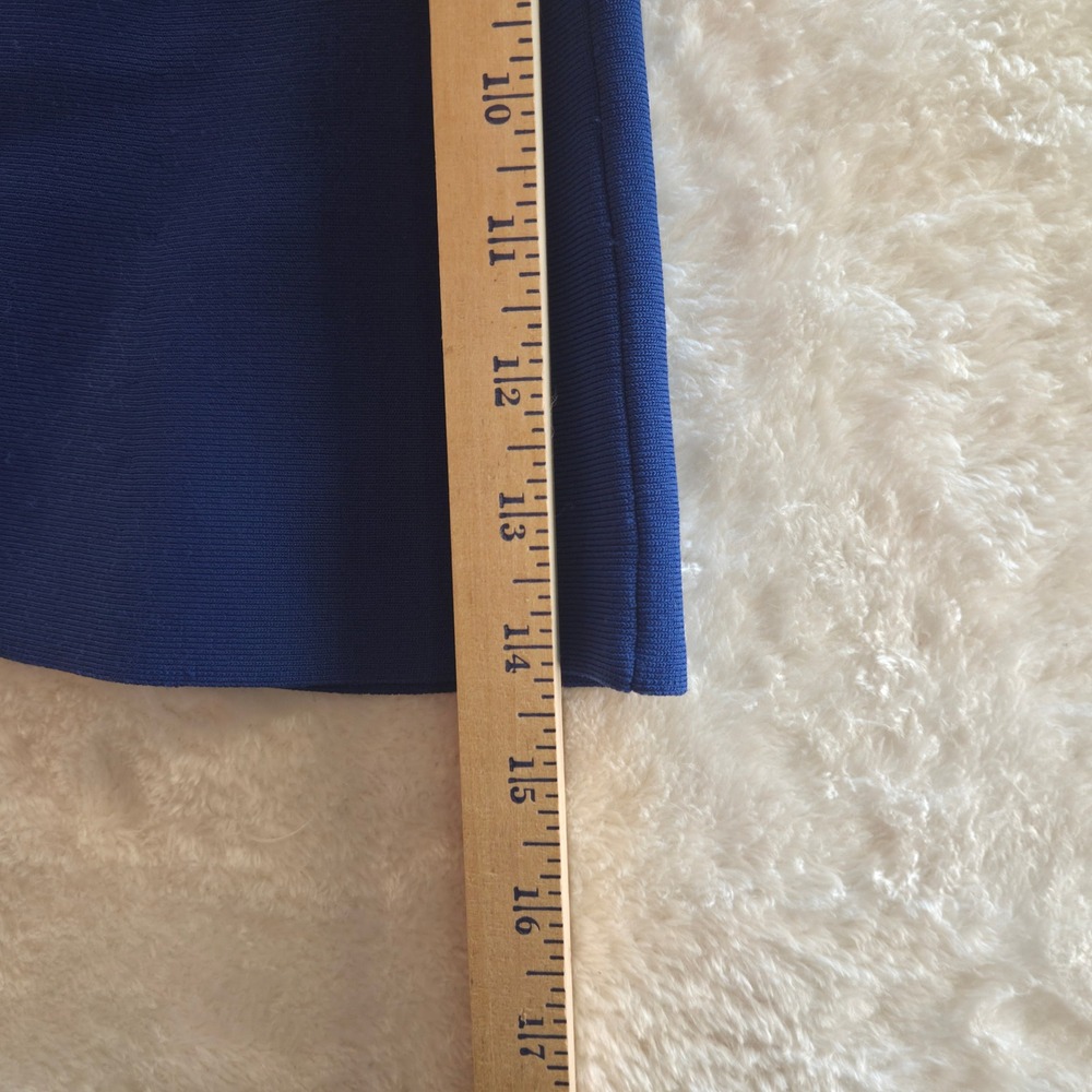 BCBGMAXAZRIA Royal Blue Bandage Cutout Mini Dress XS Crisscross A-Line Cocktail - Picture 11 of 12